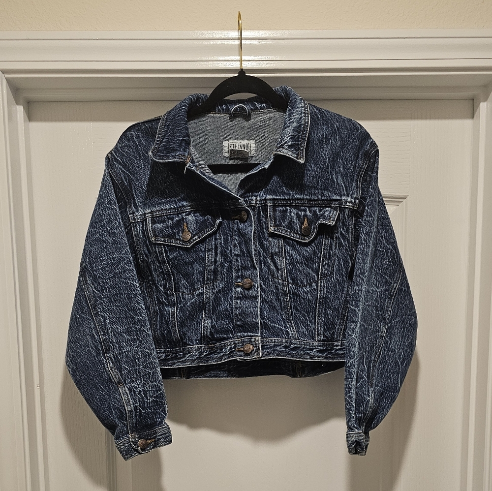 Stefano World Wide Vintage Acid Wash Denim Jacket